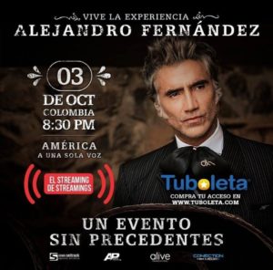 Lee más sobre el artículo Alejandro Fernandez en Concierto para Colombia